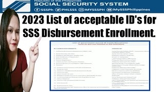 2023 List of Acceptable IDs for SSS Disbursement Account Enrollment [upl. by Red457]