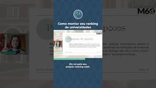 Como montar seu ranking de universidades [upl. by Nirehtac]