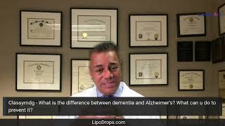 Dementia vs Alzheimers disease and treatment to prevent  Dr MJ Collier Explains [upl. by Efar12]