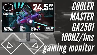 CoolerMaster GA2501  100Hz 1ms Gaming Monitor for under £100 [upl. by Oneg]