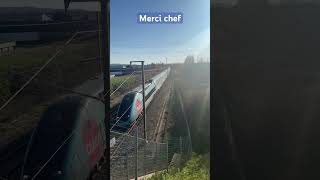 Mon premier sifflet sur la lgv train trainspotting sncf railway tgv plm [upl. by Desai]