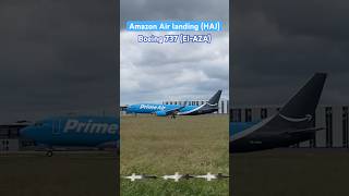 Amazon Air Boeing 737 landing at Hannover airport HAJ hannoverairport amazon boeing 737 [upl. by Ahcorb]