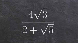 Simplifying a rational radical by multiplying by the conjugate [upl. by Vharat437]