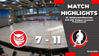 Unihockey Mittelland vs LUC Floorball Epalinges  Saison 202324 [upl. by Ybbob]