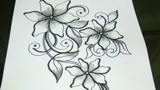 Simple sketch for batik design very easy [upl. by Riamo]