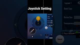 BEST JOYSTICK SETTING bgmi pubgmobile gaming [upl. by Bellina]