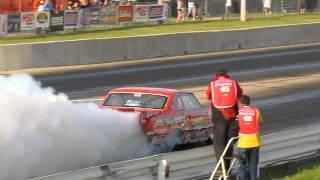 Arnie quotthe Farmerquot Beswick crash and hits the wall at Cordova Dragway [upl. by Mensch]