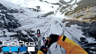 GoPro Ski BASE POV  Matthias Giraud Skis Off of a Cliff [upl. by Steven]