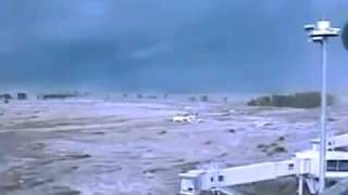 NEW footage Sendai Airport Japan Tsunami Flood Earthquake [upl. by Saber]