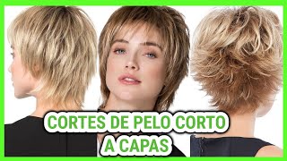 CORTES DE PELO CORTO A CAPAS para MUJER  cortes de cabello corto a capas para señoras [upl. by Ytiak]