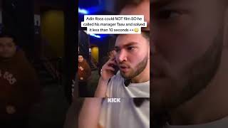 Adin Ross Solves Filming Issue in 10 Secs with One Call to Manager [upl. by Iruyas714]