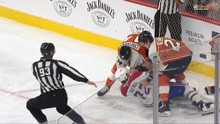 Sean Couturier vs Arber Xhekaj 27 october 2024 [upl. by Lrig]