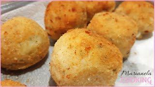 BOMBAS DE PAPA RELLENAS CON QUESO AL HORNO RECETA SALUDABLE FÁCIL RICA Y CASERA [upl. by Paulina]