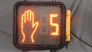 Older GE Countdown Pedestrian Traffic Signal Cycling [upl. by Erastatus]