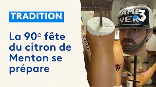 La 90ᵉ fête du citron de Menton se prépare pour les Jeux olympiques [upl. by Miche]