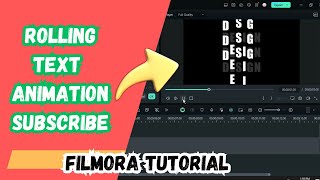 ROLLING TEXT ANIMATION  WONDERSHARE FILMORA  FILMORA TUTORIAL  FILMORA 13  FILMORA 14 [upl. by Matthias]