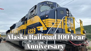 Alaska Railroad 100 Year Golden Spike Celebration  Nenana Alaska [upl. by Soelch380]