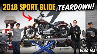 Tearing down a 2018 HarleyDavidson Sport Glide  Vlog 168 [upl. by Nalrah]