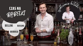 Otwieramy i szablujemy szampana Przepisy na drinki z winem musującym  Bellini Rossini Mimosa [upl. by Naesal]