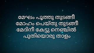 megampoothuthudangi lyrics  Megam Poothu Thudangi  Thoovanathumbikal  Movie Song Lyrics [upl. by Shannen]