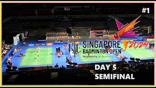 Badminton KFF Singapore Open 2024  SemiFinal Part 1 Live Score [upl. by Annayhs]