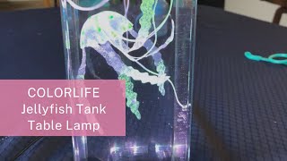 COLORLIFE Electric Jellyfish Tank Table Lamp Review [upl. by Enale]