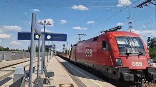 Durchfahrt des Direktgüterzug DG 44300 am 13082024 in Bruck an der Leitha [upl. by Ty192]