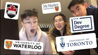 CANADIAN UNIVERSITY DECISION REACTIONS 2022 Waterloo UofT Mac amp More  Justin L [upl. by Arde946]