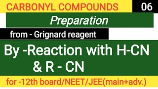 Preparation of carbonyl compounds from Grignard reagent [upl. by Asiruam]