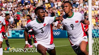 Morocco thrashes Egypt to win firstever bronze medal in mens soccer  Paris Olympics  NBC Sports [upl. by Yrod]