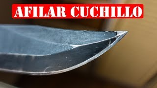 Cómo Afilar Un Cuchillo Al Extremo  Filo Que Afeita [upl. by Anilave867]