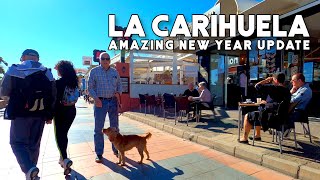 La Carihuela Torremolinos Spain Amazing New Year Update January 2022 Costa del Sol  Málaga 4K [upl. by Guglielma]