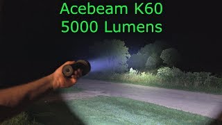 Acebeam K60 Wicked 5000 Lumen Flashlight [upl. by Llerdnad]