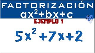 Factorización Trinomio de la forma ax2bxc [upl. by Thornton662]