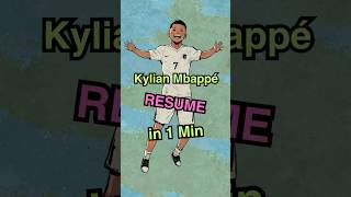 Kylian Mbappé Resume in 1 Minute ligue1 worldcup soccer [upl. by Llenral780]