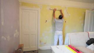 Hanging wallpaper  paste the wall [upl. by Heid]