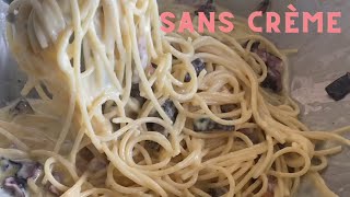 Recette pâtes carbonara italienne  sans crème [upl. by Icam]