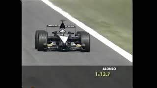 2001 F1 Italian GPQualifying  Fernando Alonso 1st run [upl. by Anizor]