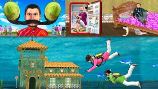 Funniest Hide amp Seek Challenge Comedy Videos Collection Hindi Stories Kahaniya Bedtime Moral Stories [upl. by Manvil]