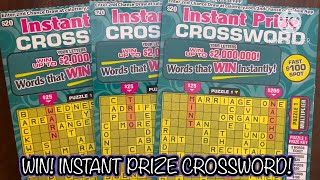 WIN INSTANT PRIZE CROSSWORD CA Scratchers [upl. by Dom256]