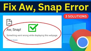 How To Fix Aw Snap Problem In Google Chrome Permanently  Aw Snap Error Chrome Fix 3 Solutions [upl. by Donavon]