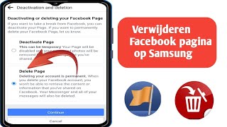 Een Facebookpagina permanent verwijderen Facebookpagina verwijderen  Update 2024 [upl. by Youngran558]