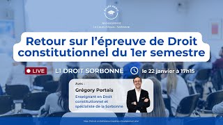 📢 LIVE  Retour sur lépreuve de droit constitutionnel  La Sorbonne L1 Droit [upl. by Ellennaj334]