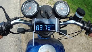 MZ 150  Przyśpieszenie i Vmax z GPS [upl. by Asirb]