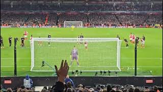 Trossard Penalty miss Arsenal v Shakhtar [upl. by Amilah961]