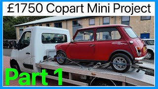 £1750 Copart Classic Mini Project  Banger or Bargain  1994 Rover Mini Sprite  PART 1 [upl. by Maupin]