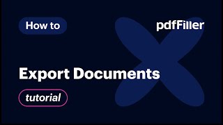 How to Export Your Documents with Save As in pdfFiller [upl. by Pronty]