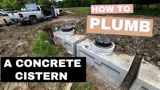 Plumbing a concrete cistern water tank [upl. by Pammy]