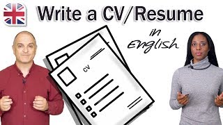 Write a CV for an EnglishSpeaking Job  Tips to Write a Great Resume [upl. by Brunn244]