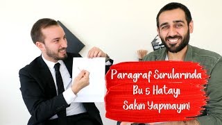 Paragraf Sorularında Bu 5 Hatayı Sakın Yapmayın  Hızlı Okuma Faydalı mıdır PK16 [upl. by Yartnod]